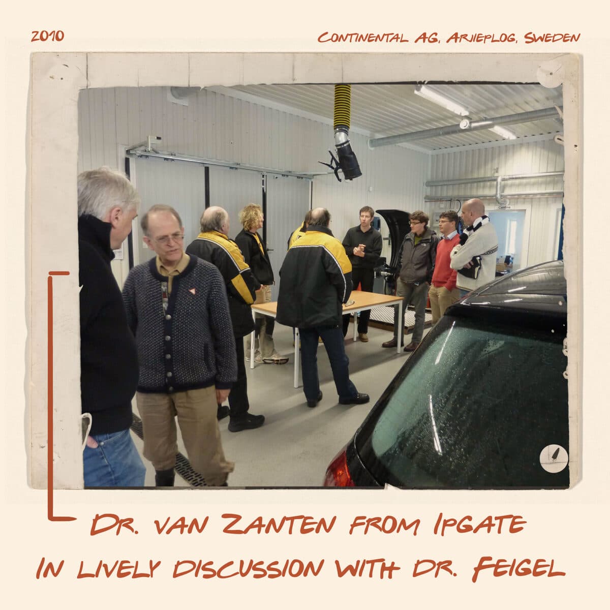 Dr. van Zanten from IPGATE in lively discussion with Dr. Feigel, Continental AG Arjeplog Sweden 2010