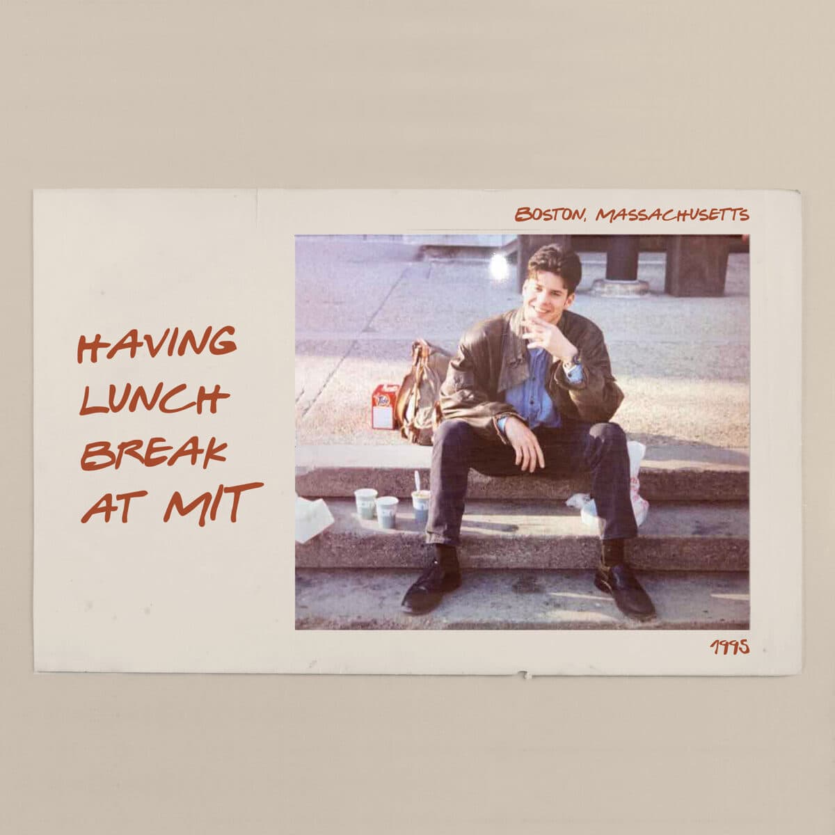 Having Lunch Break at MIT, Boston, Massachusetts 1995