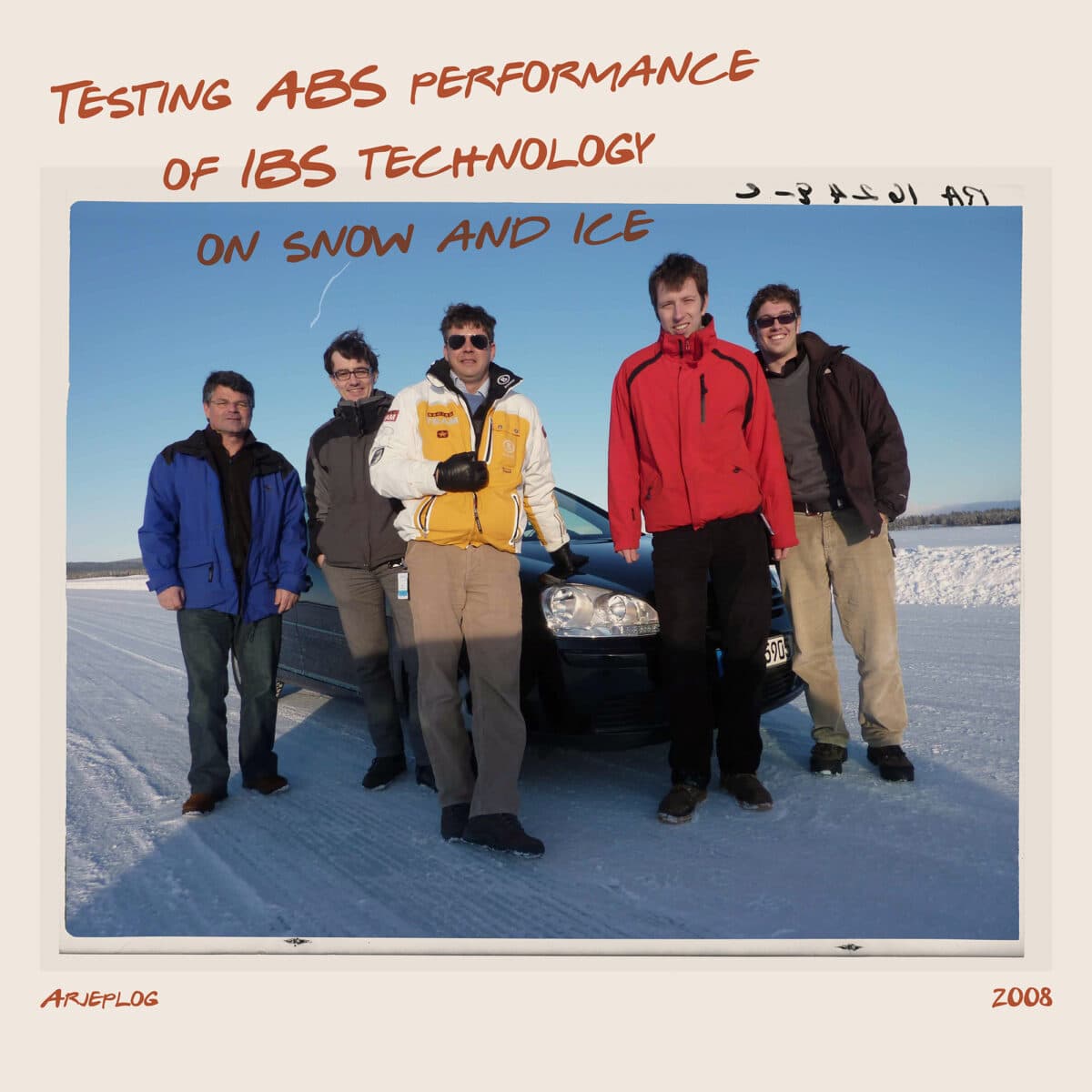 Testing ABS performance of IBS technology on snow and ice, Arjeplog 2008