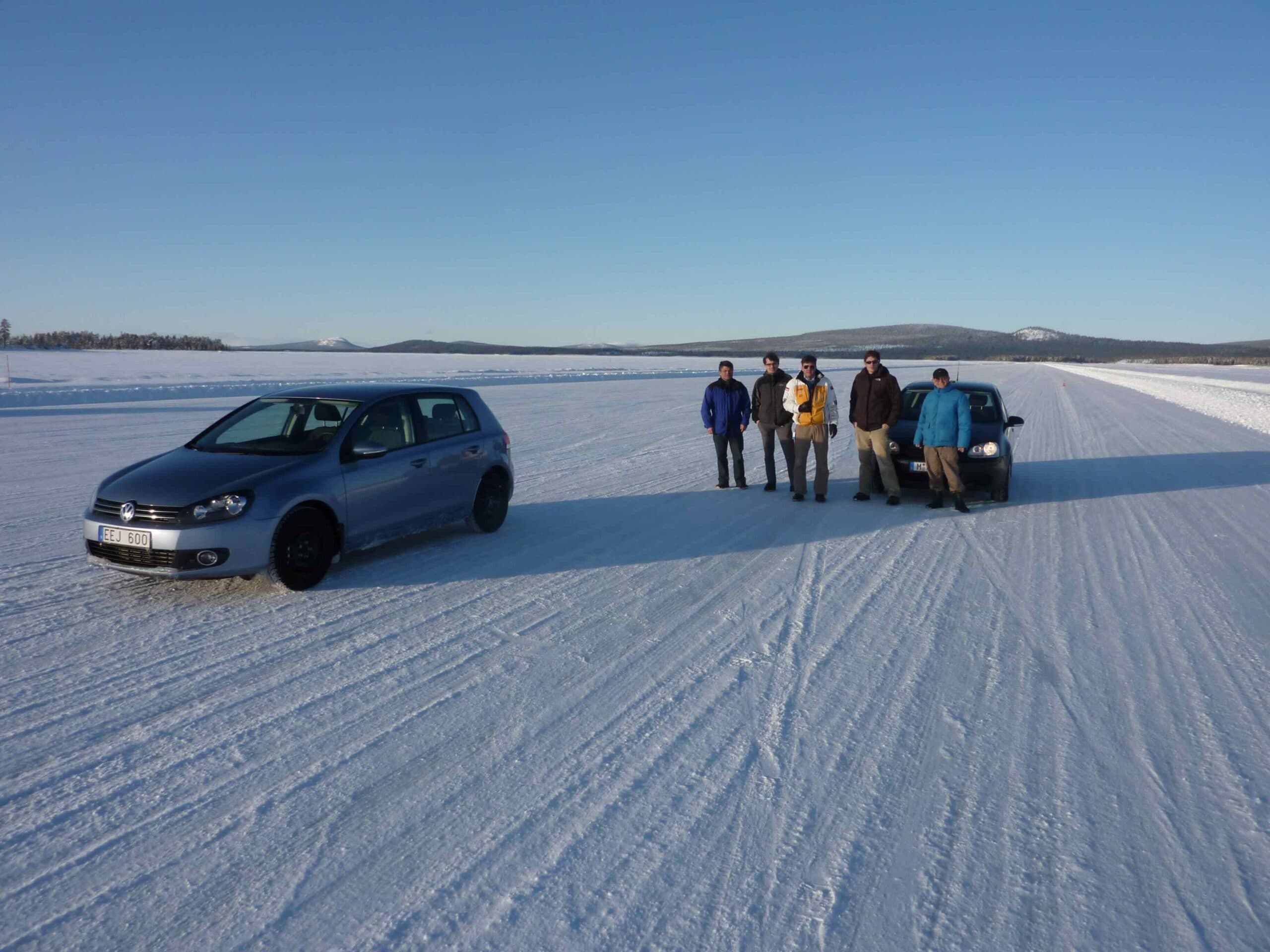 Testing on snow and ice in Sweden